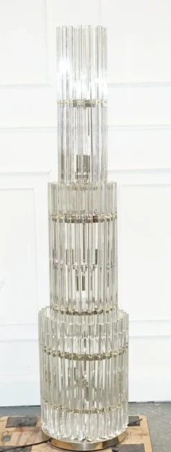 New Pamono Large Art Deco Murano Glass Floor Lamp by Eichholtz Eldorado