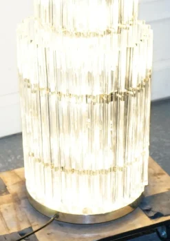 New Pamono Large Art Deco Murano Glass Floor Lamp by Eichholtz Eldorado