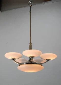 Best Pamono Large Art Deco Pendant Light, 1930s