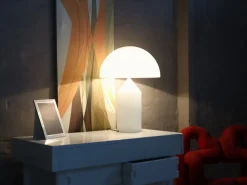 Best Pamono Large Atollo Table Lamp in White Glass by Vico Magistretti for Oluce, 1980s