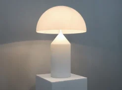 Best Pamono Large Atollo Table Lamp in White Glass by Vico Magistretti for Oluce, 1980s