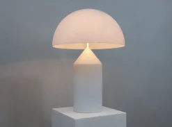 Best Pamono Large Atollo Table Lamp in White Glass by Vico Magistretti for Oluce, 1980s