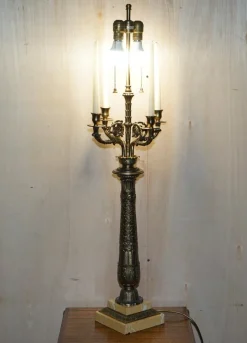 Clearance Pamono Large 4-Branch Candelabra Table Lamps from Warren Kessler New York, 1960s, Set of 2