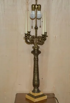 Clearance Pamono Large 4-Branch Candelabra Table Lamps from Warren Kessler New York, 1960s, Set of 2