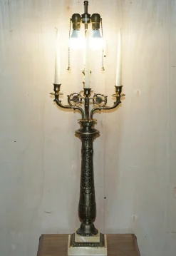 Clearance Pamono Large 4-Branch Candelabra Table Lamps from Warren Kessler New York, 1960s, Set of 2