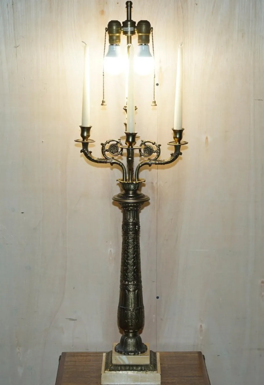 Clearance Pamono Large 4-Branch Candelabra Table Lamps from Warren Kessler New York, 1960s, Set of 2