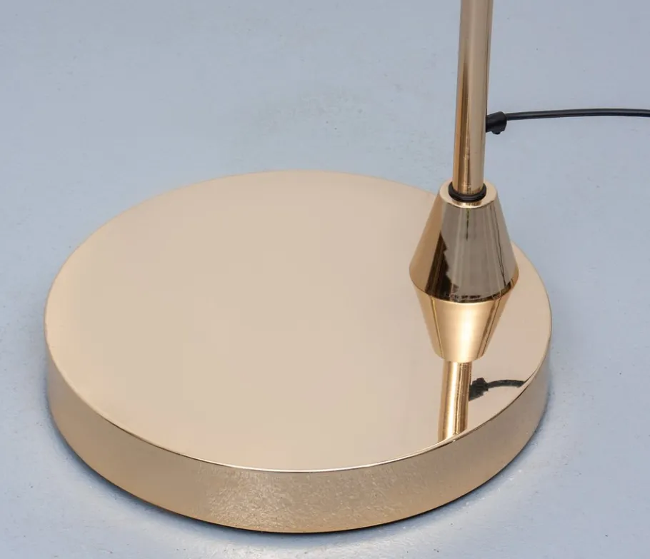 Pamono Large Brass Arc Lamp by Leonardo Marelli, 1980s