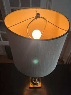 Best Pamono Large Brass Table Lamps from Stiffel, 1960s, Set of 2