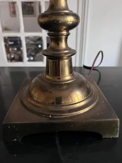 Best Pamono Large Brass Table Lamps from Stiffel, 1960s, Set of 2