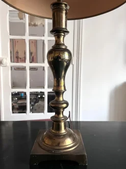 Best Pamono Large Brass Table Lamps from Stiffel, 1960s, Set of 2