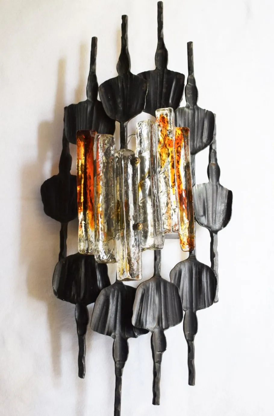 Best Pamono Large Brutalist Wall Lamp, 1970s