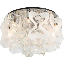 Best Pamono Large Catena Ceiling Light in Murano Glass attributed to Kalmar, Austria, 1960
