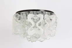 Best Pamono Large Catena Ceiling Light in Murano Glass attributed to Kalmar, Austria, 1960