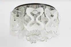Best Pamono Large Catena Ceiling Light in Murano Glass attributed to Kalmar, Austria, 1960
