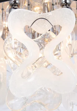 Best Pamono Large Catena Ceiling Light in Murano Glass attributed to Kalmar, Austria, 1960