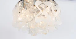 Best Pamono Large Catena Ceiling Light in Murano Glass attributed to Kalmar, Austria, 1960