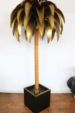 Best Pamono Large Christian Techoueyres Palm Tree Floor Lamp for Maison Jansen, 1970s