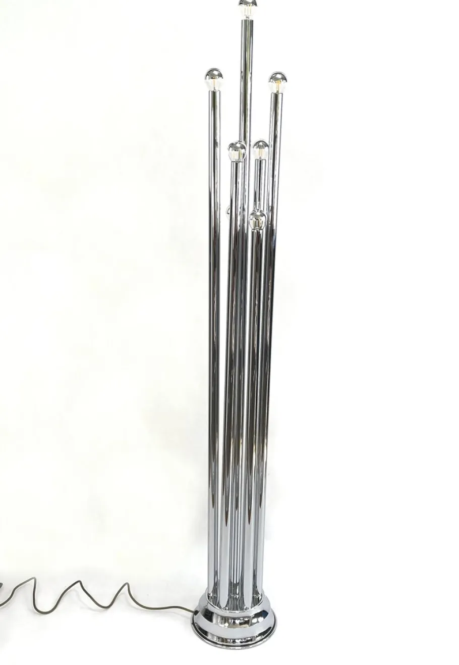 Online Pamono Large Chrome Floor Lamp, 1970s