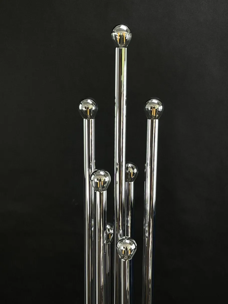 Online Pamono Large Chrome Floor Lamp, 1970s