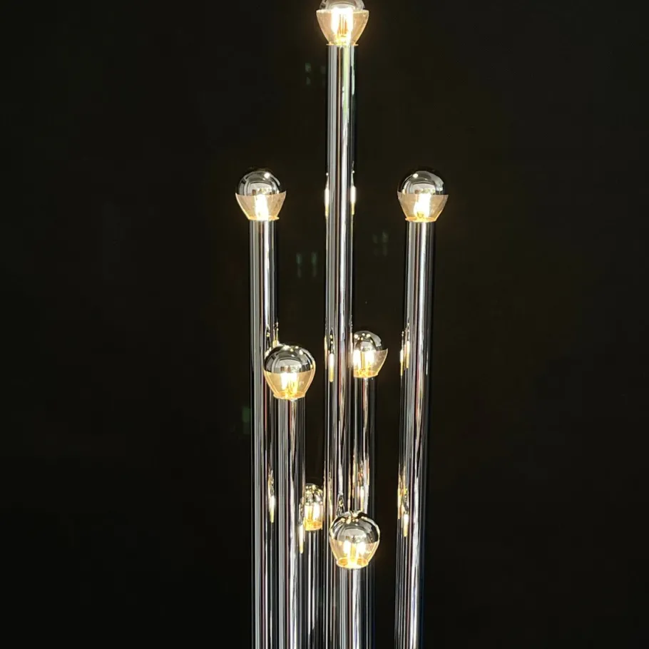 Online Pamono Large Chrome Floor Lamp, 1970s