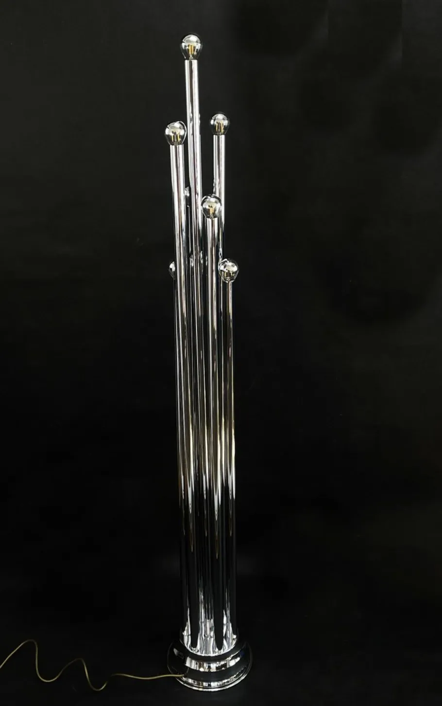 Online Pamono Large Chrome Floor Lamp, 1970s