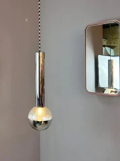 Best Pamono Large Chrome Globe Pendant by Motoko Ishii for Staff