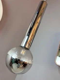 Best Pamono Large Chrome Globe Pendant by Motoko Ishii for Staff