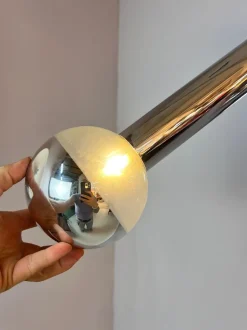 Best Pamono Large Chrome Globe Pendant by Motoko Ishii for Staff