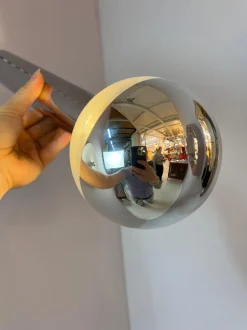 Best Pamono Large Chrome Globe Pendant by Motoko Ishii for Staff