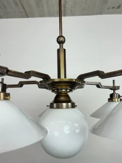 Best Pamono Large Cubist Chandelier, 1920s