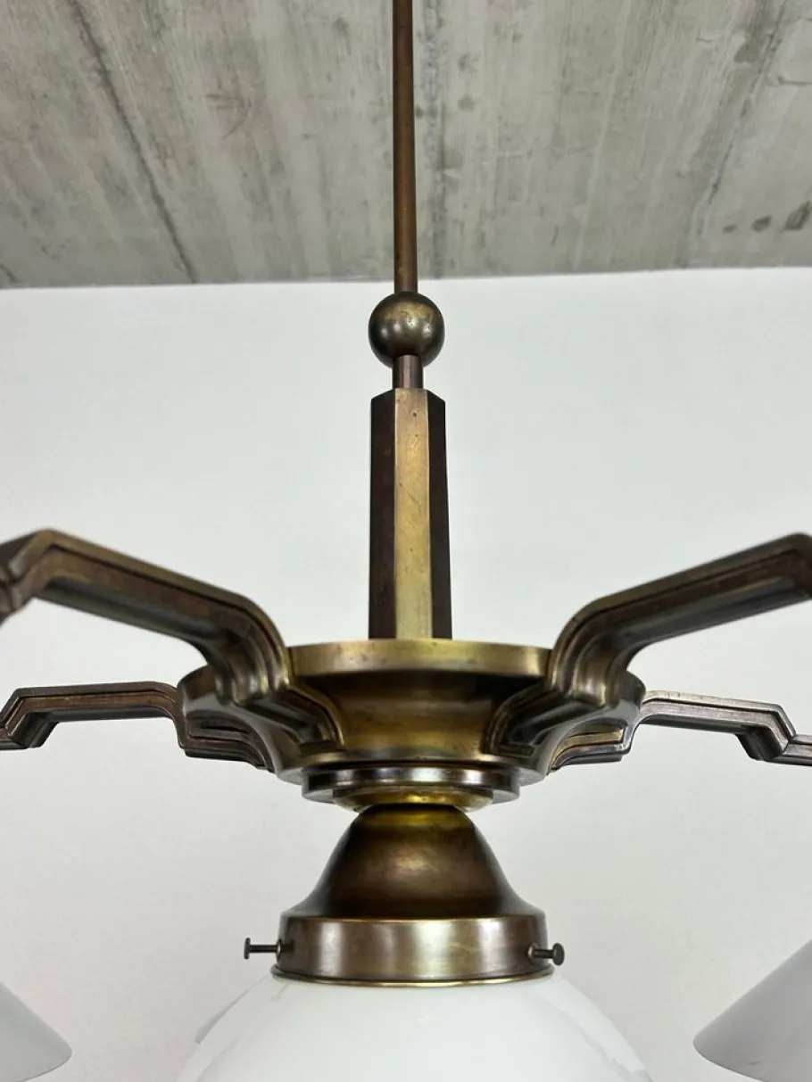 Best Pamono Large Cubist Chandelier, 1920s