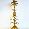 Pamono Large Floor Lamp with Pineapple in Gilded Metal, 1970s