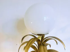 Pamono Large Floor Lamp with Pineapple in Gilded Metal, 1970s