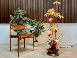 Clearance Pamono Large Florentine Style Gilt Metal Table or Floor Lamp by Hans Kögl, 1970s