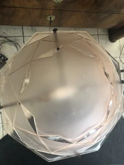 Pamono Large French Art Deco Floor Lamp from Degué, 1930s