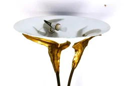 Best Pamono Large French Art Deco Style Frosted Glass Floor Lamp by Montauban, 1980s