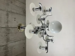 Best Pamono Large Functionalist Bauhaus Chandelier, 1930s