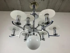 Best Pamono Large Functionalist Bauhaus Chandelier, 1930s