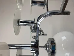 Best Pamono Large Functionalist Bauhaus Chandelier, 1930s