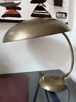 Clearance Pamono Large German Bauhaus Brass Desk Lamp from Helo Leuchten, 1930s