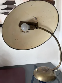 Clearance Pamono Large German Bauhaus Brass Desk Lamp from Helo Leuchten, 1930s