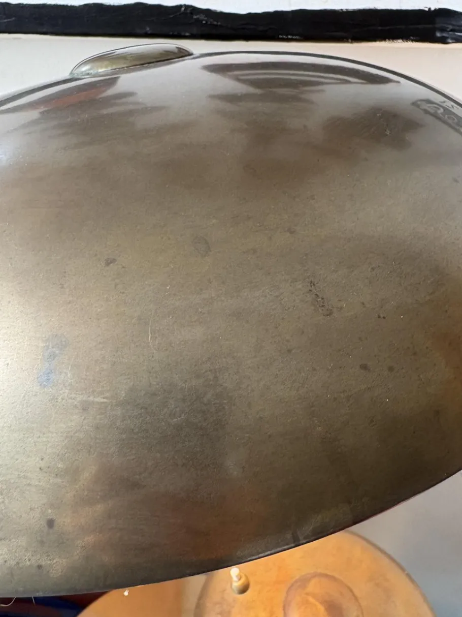 Clearance Pamono Large German Bauhaus Brass Desk Lamp from Helo Leuchten, 1930s