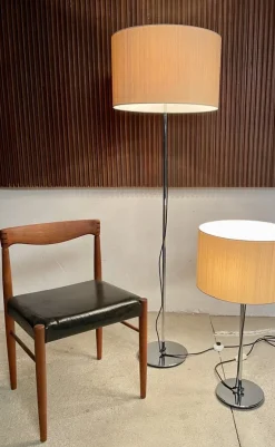 Sale Pamono Large German Chromed Floor Lamp with Adjustable Lampshade from Staff, 1960s