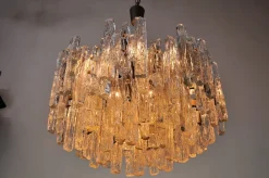 Best Pamono Large Glass Chandelier by J.T. Kalmar for Kalmar Franken KG, 1970s
