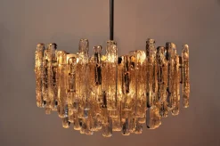 Best Pamono Large Glass Chandelier by J.T. Kalmar for Kalmar Franken KG, 1970s