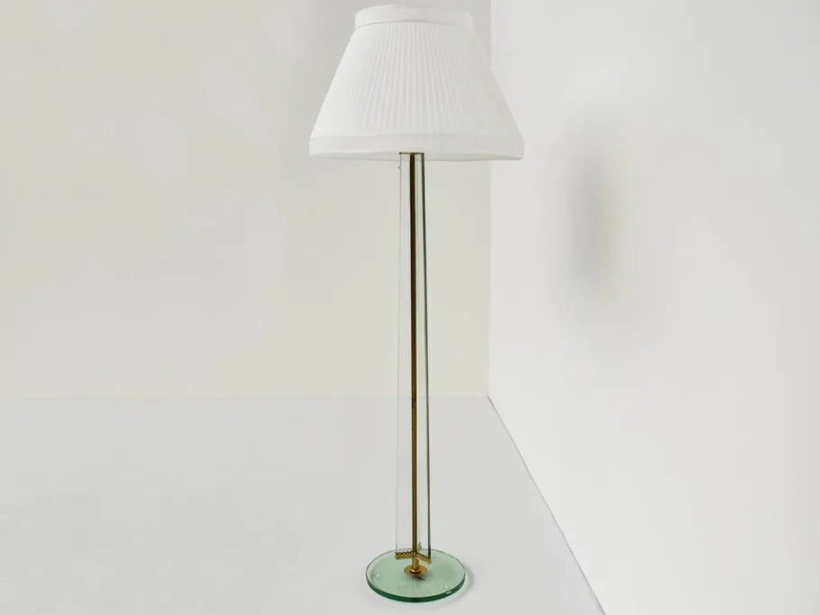 Pamono Large Glass Stem Luminator Lamp by Pietro Chiesa for Fontana Arte, 1940s