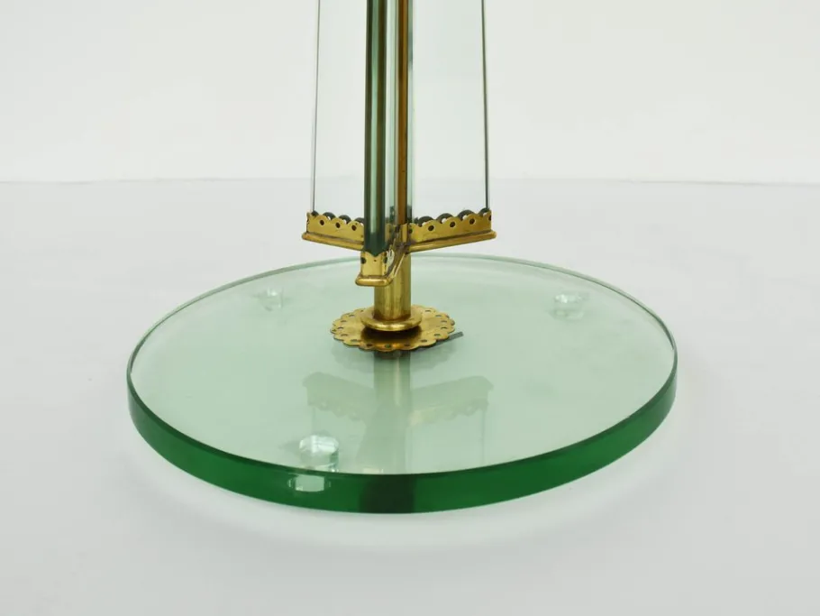Pamono Large Glass Stem Luminator Lamp by Pietro Chiesa for Fontana Arte, 1940s