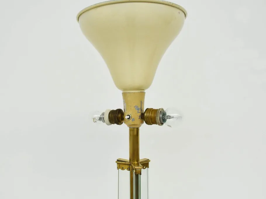 Pamono Large Glass Stem Luminator Lamp by Pietro Chiesa for Fontana Arte, 1940s