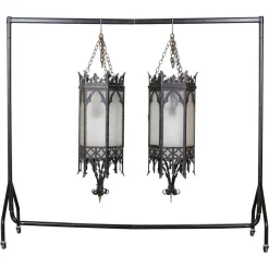 Best Pamono Large Gothic Revival Church Lanterns, 1900s, Set of 2