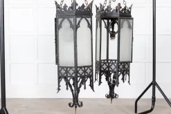 Best Pamono Large Gothic Revival Church Lanterns, 1900s, Set of 2